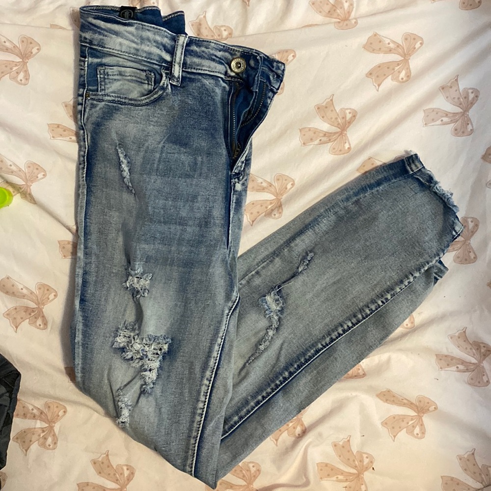 Stretchy tight/fitted washed hokey jeans by Elite